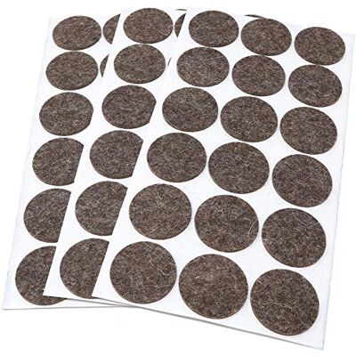 Adsamm ® / 54 x feltrini autoadesivi in lana / marrone / Ø 36 mm / tondi / piedini per mobili in feltro naturale extra soft da 3 mm di spessore / pad protettivi per arredi ® Quality Adsamm ® / 54 x feltrini autoadesivi in lana / marrone / Ø 36 mm / tondi / piedini per mobili in feltro naturale extra soft da 3 mm di spessore / pad protettivi per arredi ® Quality
