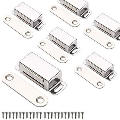 Mousike Magneti per armadietto Chiusura per porta dell'armadio per cucina Bagno Armadio Armadio Chiusure per armadio Chiusura per cassetto porta dell'armadio (Argento 6 pezzi) Mousike Magneti per armadietto Chiusura per porta dell'armadio per cucina Bagno Armadio Armadio Chiusure per armadio Chiusura per cassetto porta dell'armadio (Argento 6 pezzi)