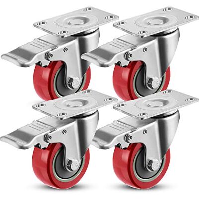 Meditool 4pcs Ruote Girevoli 75mm - Ruote per Mobili Meditool 4pcs Ruote Girevoli 75mm - Ruote per Mobili