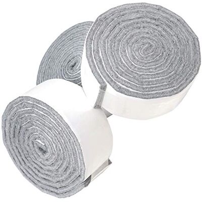 Adsamm ® / 3 x rotoli di feltro autoadesivo/Grigio / 29x1000 mm/Nastro/feltro adesivo da 3.5 mm di spessore in nastro/pad protettivi per arredi Adsamm ® / 3 x rotoli di feltro autoadesivo/Grigio / 29x1000 mm/Nastro/feltro adesivo da 3.5 mm di spessore in nastro/pad protettivi per arredi