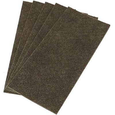 Adsamm ® / 5 x fogli di feltro autoadesivo/Marrone / 80x180 mm/Rettangolare/piedini per mobili in feltro da 3.5 mm di spessore/pad protettivo per mobili e arredi Adsamm ® / 5 x fogli di feltro autoadesivo/Marrone / 80x180 mm/Rettangolare/piedini per mobili in feltro da 3.5 mm di spessore/pad protettivo per mobili e arredi
