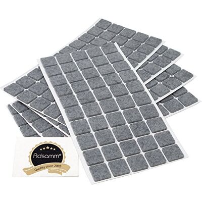 ADSAMM - Pannelli in feltro autoadesivi - 250 pezzi - Grigio ADSAMM - Pannelli in feltro autoadesivi - 250 pezzi - Grigio