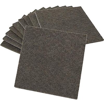 Adsamm ® / 10 x fogli di feltro autoadesivo / marrone / 100x100 mm / quadrati / feltro adesivo da 3.5 mm di spessore in foglio / pad protettivi per mobili e arredi ® Quality Adsamm ® / 10 x fogli di feltro autoadesivo / marrone / 100x100 mm / quadrati / feltro adesivo da 3.5 mm di spessore in foglio / pad protettivi per mobili e arredi ® Quality