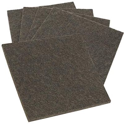 Adsamm ® / 5 x fogli di feltro autoadesivo / marrone / 100x100 mm / quadrati / feltro adesivo da 3.5 mm di spessore in foglio / pad protettivi per mobili e arredi ® Quality Adsamm ® / 5 x fogli di feltro autoadesivo / marrone / 100x100 mm / quadrati / feltro adesivo da 3.5 mm di spessore in foglio / pad protettivi per mobili e arredi ® Quality