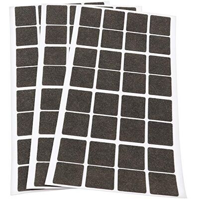 Adsamm ® / 96 x feltrini autoadesivi ultrasottili/Marrone / 25x25 mm/Quadrato/piedini per mobili in feltro extra fine da 1.5 mm di spessore/pad protettivi per arredi Adsamm ® / 96 x feltrini autoadesivi ultrasottili/Marrone / 25x25 mm/Quadrato/piedini per mobili in feltro extra fine da 1.5 mm di spessore/pad protettivi per arredi
