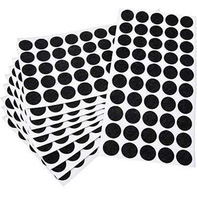 Adsamm ® / 500 x feltrini autoadesivi ultrasottili/Nero/ø 20 mm/Rotondo/piedini per mobili in feltro extra fine da 1.5 mm di spessore/pad protettivi per arredi Adsamm ® / 500 x feltrini autoadesivi ultrasottili/Nero/ø 20 mm/Rotondo/piedini per mobili in feltro extra fine da 1.5 mm di spessore/pad protettivi per arredi