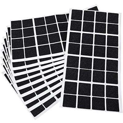 Adsamm ® / 320 x feltrini autoadesivi ultrasottili/Nero / 25x25 mm/Quadrato/piedini per mobili in feltro extra fine da 1.5 mm di spessore/pad protettivi per arredi Adsamm ® / 320 x feltrini autoadesivi ultrasottili/Nero / 25x25 mm/Quadrato/piedini per mobili in feltro extra fine da 1.5 mm di spessore/pad protettivi per arredi