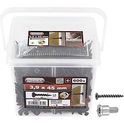 Connex Dry Wall scr. grossolano THR.3,9x45, 3,9 x 45 mm (600 pezzi) Connex Dry Wall scr. grossolano THR.3,9x45, 3,9 x 45 mm (600 pezzi)