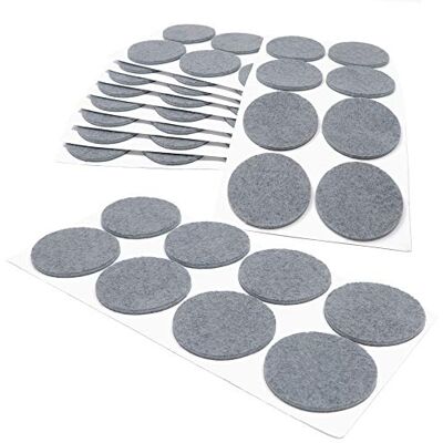 Adsamm ® / 80 x feltrini autoadesivi/Grigio/ø 50 mm/Rotondo/piedini per mobili in feltro da 3.5 mm di spessore/pad protettivi per arredi Adsamm ® / 80 x feltrini autoadesivi/Grigio/ø 50 mm/Rotondo/piedini per mobili in feltro da 3.5 mm di spessore/pad protettivi per arredi