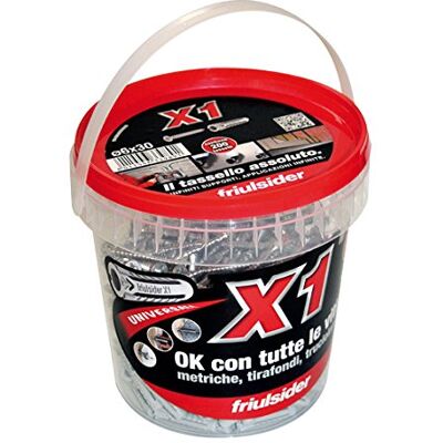 friulsider 200 TASSELLI UNIVERSALI X1 IN NYLON 6X30 mm CON VITE E CON SECCHIELLO friulsider 200 TASSELLI UNIVERSALI X1 IN NYLON 6X30 mm CON VITE E CON SECCHIELLO
