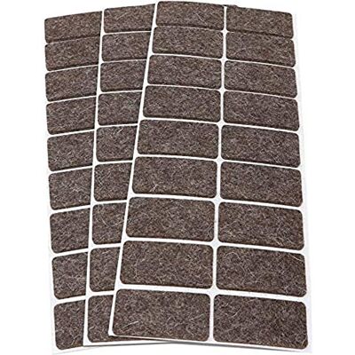 Adsamm ® / 54 x feltrini autoadesivi in lana / marrone / 25x50 mm / rettangolari / piedini per mobili in feltro naturale extra soft da 3 mm di spessore / pad protettivi per arredi ® Quality Adsamm ® / 54 x feltrini autoadesivi in lana / marrone / 25x50 mm / rettangolari / piedini per mobili in feltro naturale extra soft da 3 mm di spessore / pad protettivi per arredi ® Quality