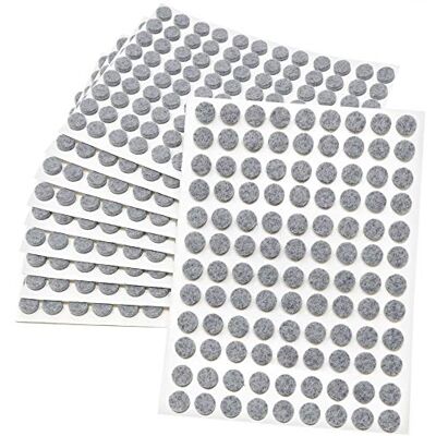 Adsamm ® / 1080 x feltrini autoadesivi/Grigio/ø 10 mm/Rotondo/piedini per mobili in feltro da 3.5 mm di spessore/pad protettivi per arredi Adsamm ® / 1080 x feltrini autoadesivi/Grigio/ø 10 mm/Rotondo/piedini per mobili in feltro da 3.5 mm di spessore/pad protettivi per arredi