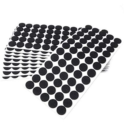 Adsamm ® / 600 x feltrini autoadesivi/Nero/ø 20 mm/Rotondo/piedini per mobili in feltro da 3.5 mm di spessore/pad protettivi per arredi Adsamm ® / 600 x feltrini autoadesivi/Nero/ø 20 mm/Rotondo/piedini per mobili in feltro da 3.5 mm di spessore/pad protettivi per arredi