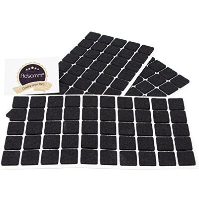 Adsamm ® / 150 x feltrini autoadesivi/Nero / 20x20 mm/Quadrato/piedini per mobili in feltro da 3.5 mm di spessore/pad protettivi per arredi Adsamm ® / 150 x feltrini autoadesivi/Nero / 20x20 mm/Quadrato/piedini per mobili in feltro da 3.5 mm di spessore/pad protettivi per arredi