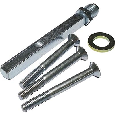 GRUNDMANN Perno di Sicurezza di Cambio Quadrato 8,5 mm e Viti, TS 38-42 mm, Acciaio zincato, Argento GRUNDMANN Perno di Sicurezza di Cambio Quadrato 8,5 mm e Viti, TS 38-42 mm, Acciaio zincato, Argento