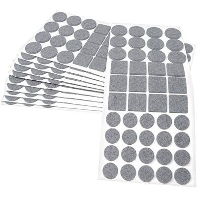 Adsamm ® / 440 x feltrini autoadesivi/Grigio/diverse misure/ø 20 mm/ø 28 mm / 25x25 mm/Rotondo, Quadrato/piedini per mobili in feltro da 3.5 mm di spessore/pad protettivi per arredi Adsamm ® / 440 x feltrini autoadesivi/Grigio/diverse misure/ø 20 mm/ø 28 mm / 25x25 mm/Rotondo, Quadrato/piedini per mobili in feltro da 3.5 mm di spessore/pad protettivi per arredi
