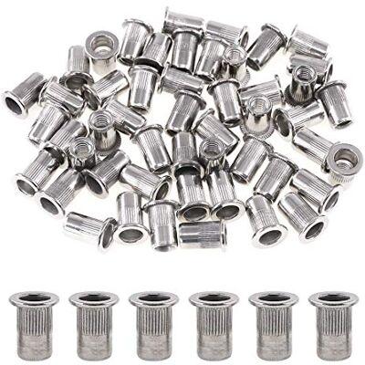 Glarks 304 in acciaio INOX a testa piatta filettati Rivetnut inserto Nutsert rivetto dado assortimento kit – m3 M4 M5 M6 M8 M10, M6 US, 50 Glarks 304 in acciaio INOX a testa piatta filettati Rivetnut inserto Nutsert rivetto dado assortimento kit – m3 M4 M5 M6 M8 M10, M6 US, 50