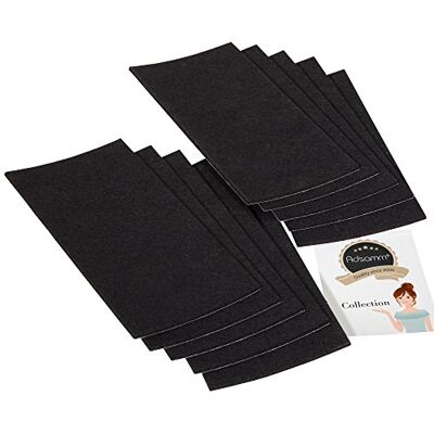 Adsamm ® / 10 x fogli di feltro autoadesivo/Nero / 100x200 mm/Rettangolare/piedini per mobili in feltro da 3.5 mm di spessore/pad protettivo per mobili e arredi Adsamm ® / 10 x fogli di feltro autoadesivo/Nero / 100x200 mm/Rettangolare/piedini per mobili in feltro da 3.5 mm di spessore/pad protettivo per mobili e arredi