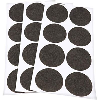 Adsamm ® / 24 x feltrini autoadesivi ultrasottili/Marrone/ø 50 mm/Rotondo/piedini per mobili in feltro extra fine da 1.5 mm di spessore/pad protettivi per arredi Adsamm ® / 24 x feltrini autoadesivi ultrasottili/Marrone/ø 50 mm/Rotondo/piedini per mobili in feltro extra fine da 1.5 mm di spessore/pad protettivi per arredi
