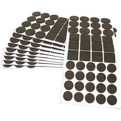 Adsamm ® / 440 x feltrini autoadesivi/Marrone/diverse misure/ø 20 mm/ø 28 mm / 25x25 mm/Rotondo, Quadrato/piedini per mobili in feltro da 3.5 mm di spessore/pad protettivi per arredi Adsamm ® / 440 x feltrini autoadesivi/Marrone/diverse misure/ø 20 mm/ø 28 mm / 25x25 mm/Rotondo, Quadrato/piedini per mobili in feltro da 3.5 mm di spessore/pad protettivi per arredi