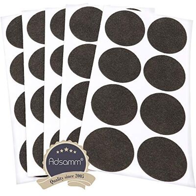 Adsamm ® / 40 x feltrini autoadesivi ultrasottili/Marrone/ø 50 mm/Rotondo/piedini per mobili in feltro extra fine da 1.5 mm di spessore/pad protettivi per arredi Adsamm ® / 40 x feltrini autoadesivi ultrasottili/Marrone/ø 50 mm/Rotondo/piedini per mobili in feltro extra fine da 1.5 mm di spessore/pad protettivi per arredi