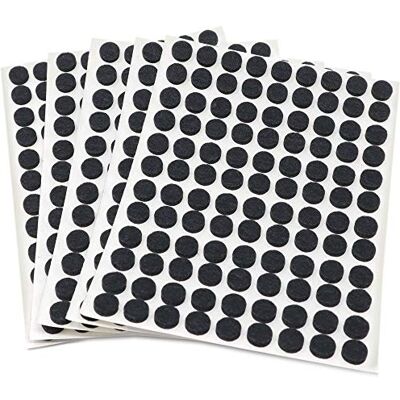 Adsamm ® / 540 x feltrini autoadesivi/Nero/ø 10 mm/Rotondo/piedini per mobili in feltro da 3.5 mm di spessore/pad protettivi per arredi Adsamm ® / 540 x feltrini autoadesivi/Nero/ø 10 mm/Rotondo/piedini per mobili in feltro da 3.5 mm di spessore/pad protettivi per arredi