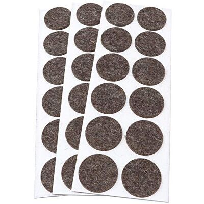 Adsamm ® / 36 x feltrini autoadesivi in lana / marrone / Ø 34 mm / tondi / piedini per mobili in feltro naturale extra soft da 3 mm di spessore / pad protettivi per arredi ® Quality Adsamm ® / 36 x feltrini autoadesivi in lana / marrone / Ø 34 mm / tondi / piedini per mobili in feltro naturale extra soft da 3 mm di spessore / pad protettivi per arredi ® Quality