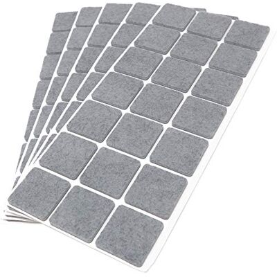 Adsamm ® / 105 x feltrini autoadesivi/Grigio / 30x30 mm/Quadrato/piedini per mobili in feltro da 3.5 mm di spessore/pad protettivi per arredi Adsamm ® / 105 x feltrini autoadesivi/Grigio / 30x30 mm/Quadrato/piedini per mobili in feltro da 3.5 mm di spessore/pad protettivi per arredi