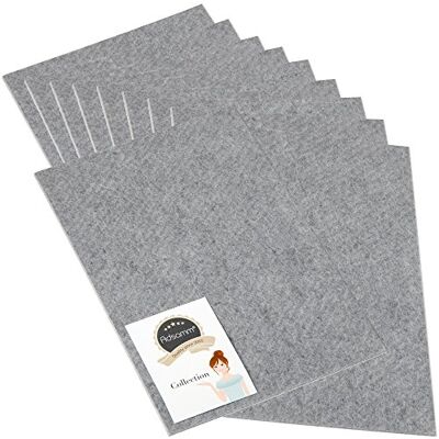 Adsamm ® / 10 x fogli di feltro autoadesivo/Grigio / 200x300 mm/Rettangolare/piedini per mobili in feltro da 3.5 mm di spessore/pad protettivo per mobili e arredi Adsamm ® / 10 x fogli di feltro autoadesivo/Grigio / 200x300 mm/Rettangolare/piedini per mobili in feltro da 3.5 mm di spessore/pad protettivo per mobili e arredi