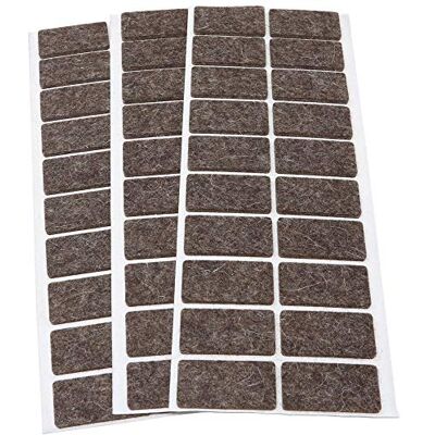 Adsamm ® / 60 x feltrini autoadesivi in lana / marrone / 20x40 mm / rettangolari / piedini per mobili in feltro naturale extra soft da 3 mm di spessore / pad protettivi per arredi ® Quality Adsamm ® / 60 x feltrini autoadesivi in lana / marrone / 20x40 mm / rettangolari / piedini per mobili in feltro naturale extra soft da 3 mm di spessore / pad protettivi per arredi ® Quality