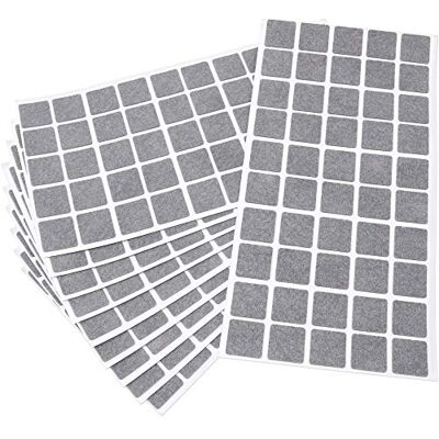 Adsamm ® / 500 x feltrini autoadesivi ultrasottili/Grigio / 20x20 mm/Quadrato/piedini per mobili in feltro extra fine da 1.5 mm di spessore/pad protettivi per arredi Adsamm ® / 500 x feltrini autoadesivi ultrasottili/Grigio / 20x20 mm/Quadrato/piedini per mobili in feltro extra fine da 1.5 mm di spessore/pad protettivi per arredi