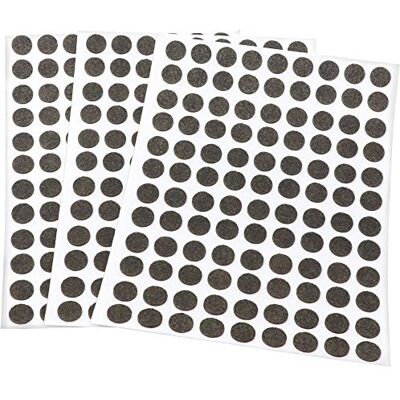 Adsamm ® / 324 x feltrini autoadesivi ultrasottili/Marrone/ø 10 mm/Rotondo/piedini per mobili in feltro extra fine da 1.5 mm di spessore/pad protettivi per arredi Adsamm ® / 324 x feltrini autoadesivi ultrasottili/Marrone/ø 10 mm/Rotondo/piedini per mobili in feltro extra fine da 1.5 mm di spessore/pad protettivi per arredi