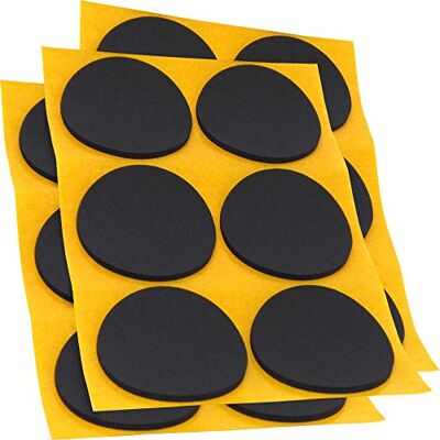 Adsamm ® / 18 x antiscivolo autoadesivi / neri / Ø 70 mm / tondi / piedini adesivi antisdrucciolo in gomma espansa EPDM / cuscinetti protettivi per arredi ® Quality Adsamm ® / 18 x antiscivolo autoadesivi / neri / Ø 70 mm / tondi / piedini adesivi antisdrucciolo in gomma espansa EPDM / cuscinetti protettivi per arredi ® Quality