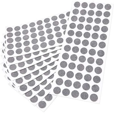 Adsamm ® / 600 x feltrini autoadesivi ultrasottili/Grigio/ø 14 mm/Rotondo/piedini per mobili in feltro extra fine da 1.5 mm di spessore/pad protettivi per arredi Adsamm ® / 600 x feltrini autoadesivi ultrasottili/Grigio/ø 14 mm/Rotondo/piedini per mobili in feltro extra fine da 1.5 mm di spessore/pad protettivi per arredi