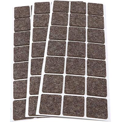 Adsamm ® / 63 x feltrini autoadesivi in lana / marrone / 30x30 mm / quadrati / piedini per mobili in feltro naturale extra soft da 3 mm di spessore / pad protettivi per arredi ® Quality Adsamm ® / 63 x feltrini autoadesivi in lana / marrone / 30x30 mm / quadrati / piedini per mobili in feltro naturale extra soft da 3 mm di spessore / pad protettivi per arredi ® Quality