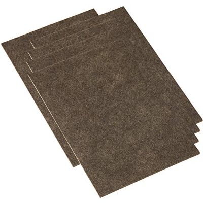 Adsamm ® / 5 x fogli di feltro autoadesivo/Marrone / 200x300 mm/Rettangolare/piedini per mobili in feltro da 3.5 mm di spessore/pad protettivo per mobili e arredi Adsamm ® / 5 x fogli di feltro autoadesivo/Marrone / 200x300 mm/Rettangolare/piedini per mobili in feltro da 3.5 mm di spessore/pad protettivo per mobili e arredi