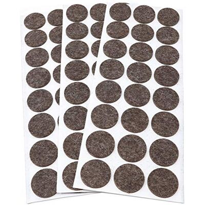Adsamm ® / 72 x feltrini autoadesivi in lana / marrone / Ø 28 mm / tondi / piedini per mobili in feltro naturale extra soft da 3 mm di spessore / pad protettivi per arredi ® Quality Adsamm ® / 72 x feltrini autoadesivi in lana / marrone / Ø 28 mm / tondi / piedini per mobili in feltro naturale extra soft da 3 mm di spessore / pad protettivi per arredi ® Quality