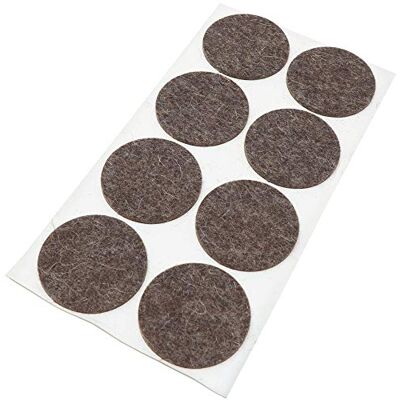Adsamm ® / 8 x feltrini autoadesivi in lana / marrone / Ø 50 mm / tondi / piedini per mobili in feltro naturale extra soft da 3 mm di spessore / pad protettivi per arredi ® Quality Adsamm ® / 8 x feltrini autoadesivi in lana / marrone / Ø 50 mm / tondi / piedini per mobili in feltro naturale extra soft da 3 mm di spessore / pad protettivi per arredi ® Quality