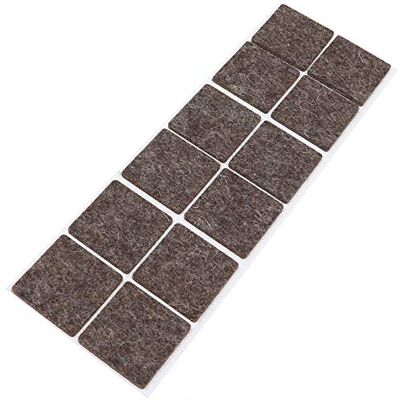 Adsamm ® / 12 x feltrini autoadesivi in lana / marrone / 35x35 mm / quadrati / piedini per mobili in feltro naturale extra soft da 3 mm di spessore / pad protettivi per arredi ® Quality Adsamm ® / 12 x feltrini autoadesivi in lana / marrone / 35x35 mm / quadrati / piedini per mobili in feltro naturale extra soft da 3 mm di spessore / pad protettivi per arredi ® Quality