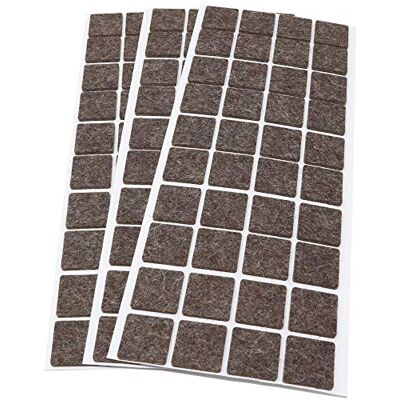 Adsamm ® / 120 x feltrini autoadesivi in lana / marrone / 25x25 mm / quadrati / piedini per mobili in feltro naturale extra soft da 3 mm di spessore / pad protettivi per arredi ® Quality Adsamm ® / 120 x feltrini autoadesivi in lana / marrone / 25x25 mm / quadrati / piedini per mobili in feltro naturale extra soft da 3 mm di spessore / pad protettivi per arredi ® Quality