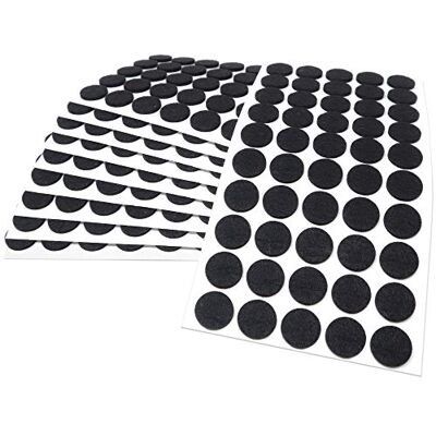 Adsamm ® / 500 x feltrini autoadesivi/Nero/ø 22 mm/Rotondo/piedini per mobili in feltro da 3.5 mm di spessore/pad protettivi per arredi Adsamm ® / 500 x feltrini autoadesivi/Nero/ø 22 mm/Rotondo/piedini per mobili in feltro da 3.5 mm di spessore/pad protettivi per arredi
