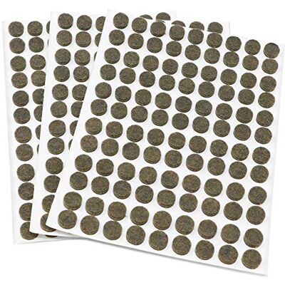 Adsamm ® / 324 x feltrini autoadesivi/Marrone/ø 10 mm/Rotondo/piedini per mobili in feltro da 3.5 mm di spessore/pad protettivi per arredi Adsamm ® / 324 x feltrini autoadesivi/Marrone/ø 10 mm/Rotondo/piedini per mobili in feltro da 3.5 mm di spessore/pad protettivi per arredi