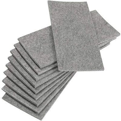 Adsamm ® / 10 x fogli di feltro autoadesivo/Grigio / 80x180 mm/Rettangolare/piedini per mobili in feltro da 3.5 mm di spessore/pad protettivo per mobili e arredi Adsamm ® / 10 x fogli di feltro autoadesivo/Grigio / 80x180 mm/Rettangolare/piedini per mobili in feltro da 3.5 mm di spessore/pad protettivo per mobili e arredi