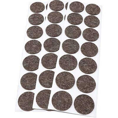 Adsamm ® / 42 x feltrini autoadesivi in lana / marrone / Ø 32 mm / tondi / piedini per mobili in feltro naturale extra soft da 3 mm di spessore / pad protettivi per arredi ® Quality Adsamm ® / 42 x feltrini autoadesivi in lana / marrone / Ø 32 mm / tondi / piedini per mobili in feltro naturale extra soft da 3 mm di spessore / pad protettivi per arredi ® Quality