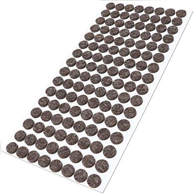 Adsamm ® / 128 x feltrini autoadesivi in lana / marrone / Ø 12 mm / tondi / piedini per mobili in feltro naturale extra soft da 3 mm di spessore / pad protettivi per arredi ® Quality Adsamm ® / 128 x feltrini autoadesivi in lana / marrone / Ø 12 mm / tondi / piedini per mobili in feltro naturale extra soft da 3 mm di spessore / pad protettivi per arredi ® Quality