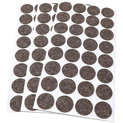 Adsamm ® / 96 x feltrini autoadesivi in lana / marrone / Ø 26 mm / tondi / piedini per mobili in feltro naturale extra soft da 3 mm di spessore / pad protettivi per arredi ® Quality Adsamm ® / 96 x feltrini autoadesivi in lana / marrone / Ø 26 mm / tondi / piedini per mobili in feltro naturale extra soft da 3 mm di spessore / pad protettivi per arredi ® Quality