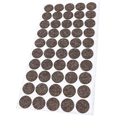 Adsamm ® / 50 x feltrini autoadesivi in lana / marrone / Ø 22 mm / tondi / piedini per mobili in feltro naturale extra soft da 3 mm di spessore / pad protettivi per arredi ® Quality Adsamm ® / 50 x feltrini autoadesivi in lana / marrone / Ø 22 mm / tondi / piedini per mobili in feltro naturale extra soft da 3 mm di spessore / pad protettivi per arredi ® Quality