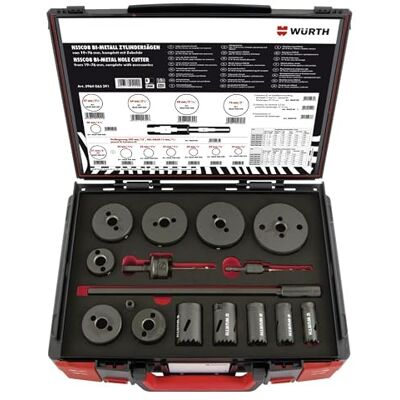 Würth SET DI CORONE CILINDRICHE WURTH HSCO8 SYSKO 19-76 MM 16 PEZZI Würth SET DI CORONE CILINDRICHE WURTH HSCO8 SYSKO 19-76 MM 16 PEZZI