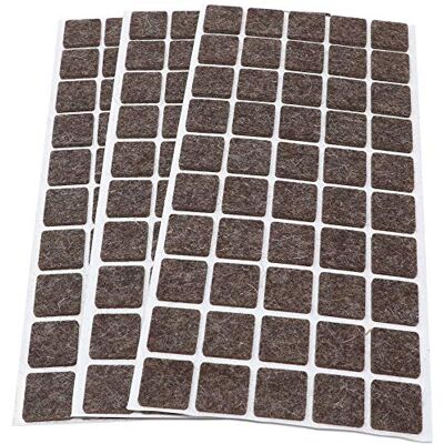 Adsamm ® / 150 x feltrini autoadesivi in lana / marrone / 20x20 mm / quadrati / piedini per mobili in feltro naturale extra soft da 3 mm di spessore / pad protettivi per arredi ® Quality Adsamm ® / 150 x feltrini autoadesivi in lana / marrone / 20x20 mm / quadrati / piedini per mobili in feltro naturale extra soft da 3 mm di spessore / pad protettivi per arredi ® Quality