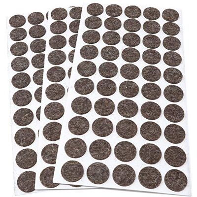 Adsamm ® / 150 x feltrini autoadesivi in lana / marrone / Ø 20 mm / tondi / piedini per mobili in feltro naturale extra soft da 3 mm di spessore / pad protettivi per arredi ® Quality Adsamm ® / 150 x feltrini autoadesivi in lana / marrone / Ø 20 mm / tondi / piedini per mobili in feltro naturale extra soft da 3 mm di spessore / pad protettivi per arredi ® Quality